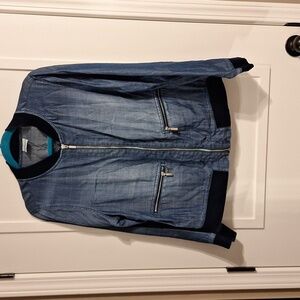 Chicos chartreuse bomber jacket